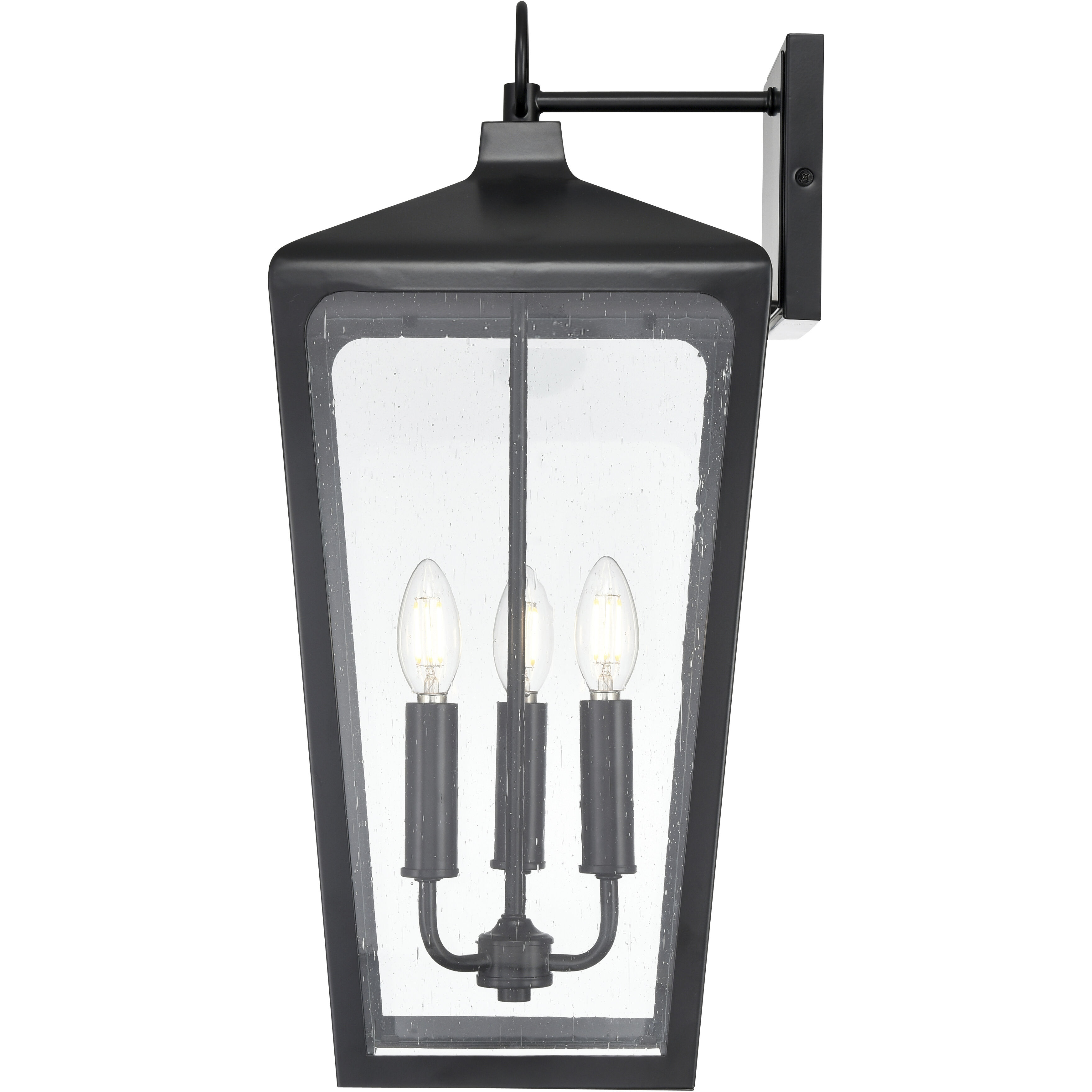 Brooks 3 Light 22.75 inch Powder Coated Black Outdoor Wall Sconce